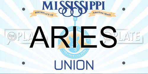 ARIES Mississippi License Plate