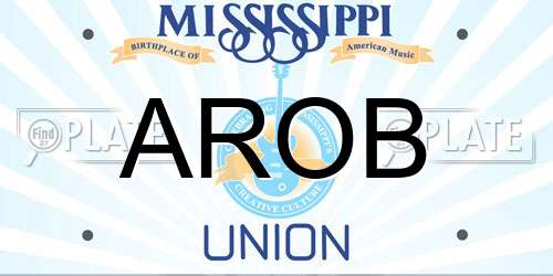 AROB Mississippi License Plate