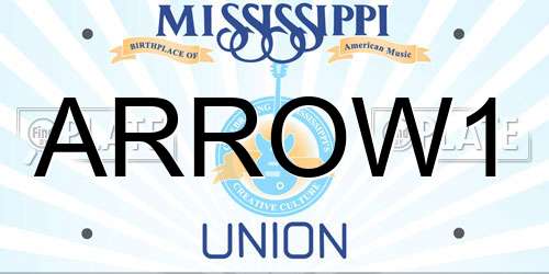 ARROW1 Mississippi License Plate