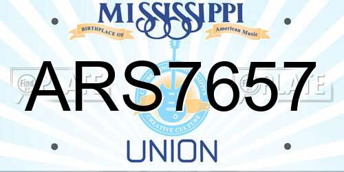 ARS7657 Mississippi License Plate
