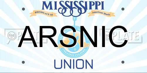ARSNIC Mississippi License Plate