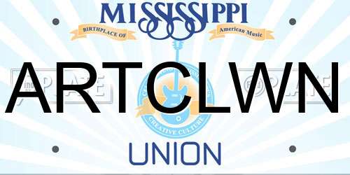 ARTCLWN Mississippi License Plate