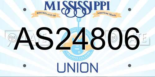 AS24806 Mississippi License Plate