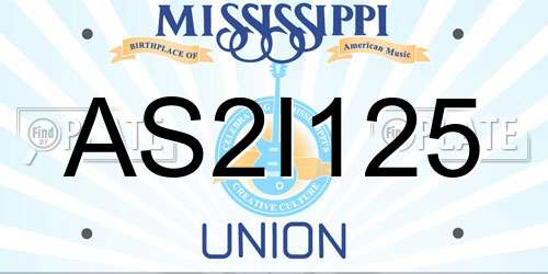 AS2I125 Mississippi License Plate