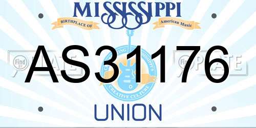 AS31176 Mississippi License Plate