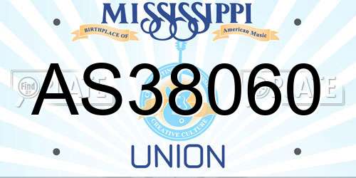 AS38060 Mississippi License Plate
