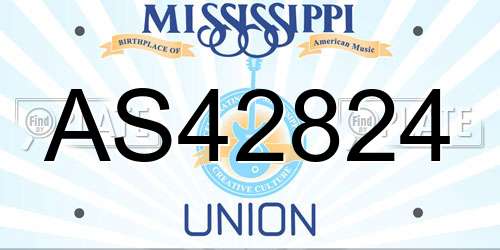 AS42824 Mississippi License Plate