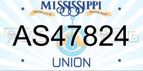 AS47824 Mississippi License Plate