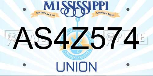 AS4Z574 Mississippi License Plate