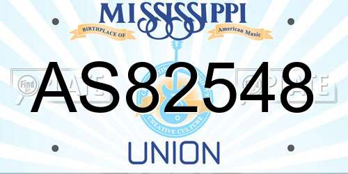AS82548 Mississippi License Plate