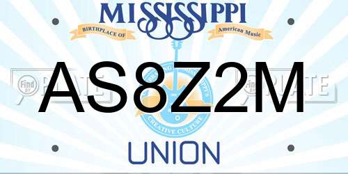 AS8Z2M Mississippi License Plate