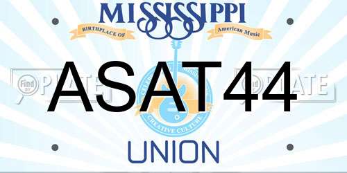 ASAT44 Mississippi License Plate