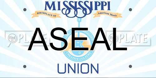 ASEAL Mississippi License Plate