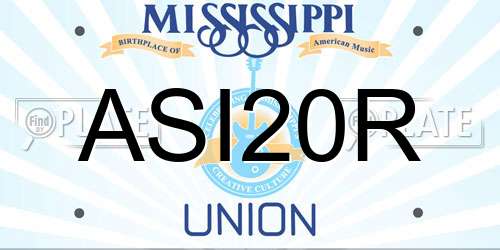 ASI20R Mississippi License Plate