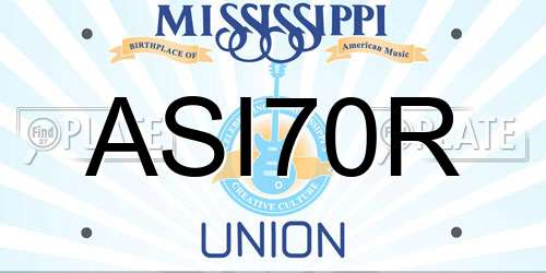ASI70R Mississippi License Plate