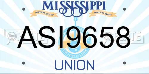 ASI9658 Mississippi License Plate