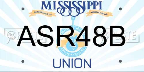 ASR48B Mississippi License Plate