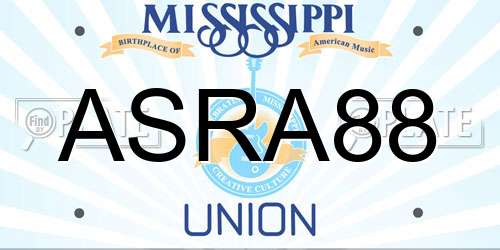 ASRA88 Mississippi License Plate