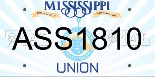 ASS1810 Mississippi License Plate