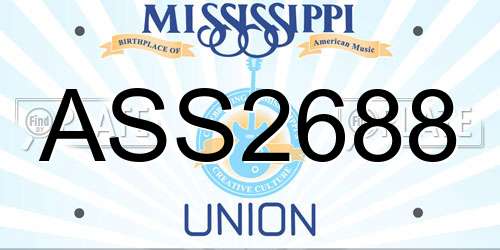 ASS2688 Mississippi License Plate