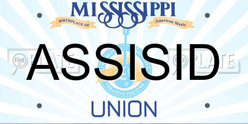 ASSISID Mississippi License Plate