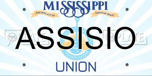 ASSISIO Mississippi License Plate