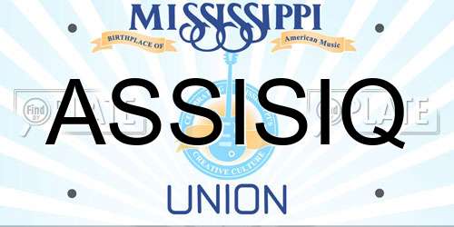 ASSISIQ Mississippi License Plate