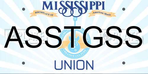 ASSTGSS Mississippi License Plate