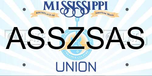 ASSZSAS Mississippi License Plate