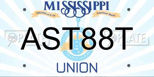 AST88T Mississippi License Plate
