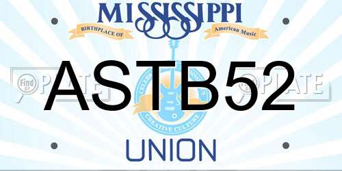 ASTB52 Mississippi License Plate
