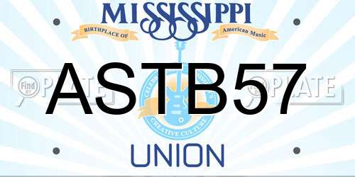 ASTB57 Mississippi License Plate