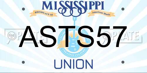 ASTS57 Mississippi License Plate