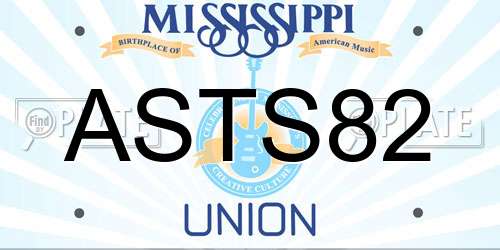ASTS82 Mississippi License Plate