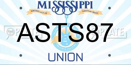 ASTS87 Mississippi License Plate