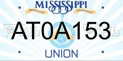 AT0A153 Mississippi License Plate