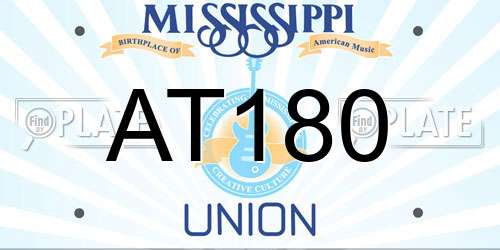 AT180 Mississippi License Plate