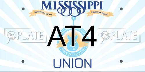 AT4 Mississippi License Plate