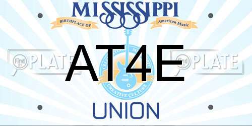 AT4E Mississippi License Plate