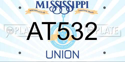 AT532 Mississippi License Plate