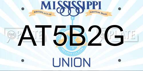 AT5B2G Mississippi License Plate