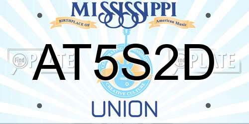 AT5S2D Mississippi License Plate