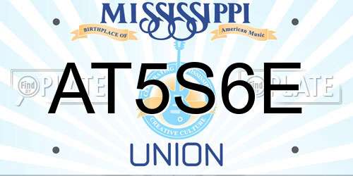AT5S6E Mississippi License Plate