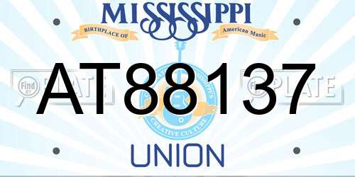 AT88137 Mississippi License Plate