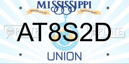 AT8S2D Mississippi License Plate