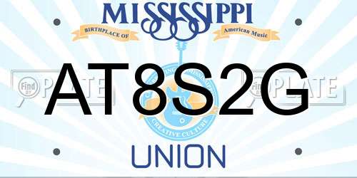 AT8S2G Mississippi License Plate