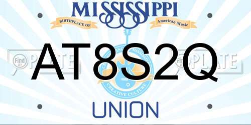 AT8S2Q Mississippi License Plate