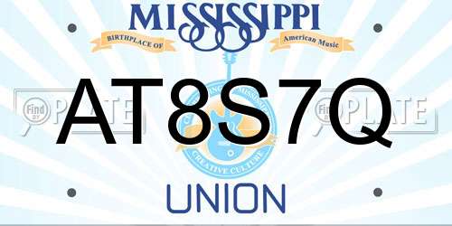 AT8S7Q Mississippi License Plate