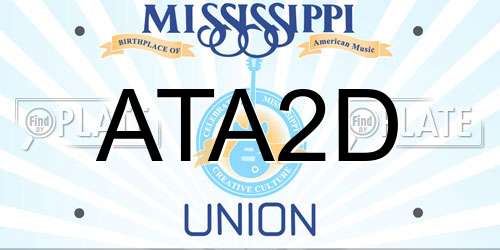 ATA2D Mississippi License Plate