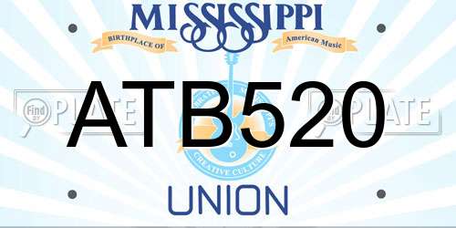 ATB520 Mississippi License Plate